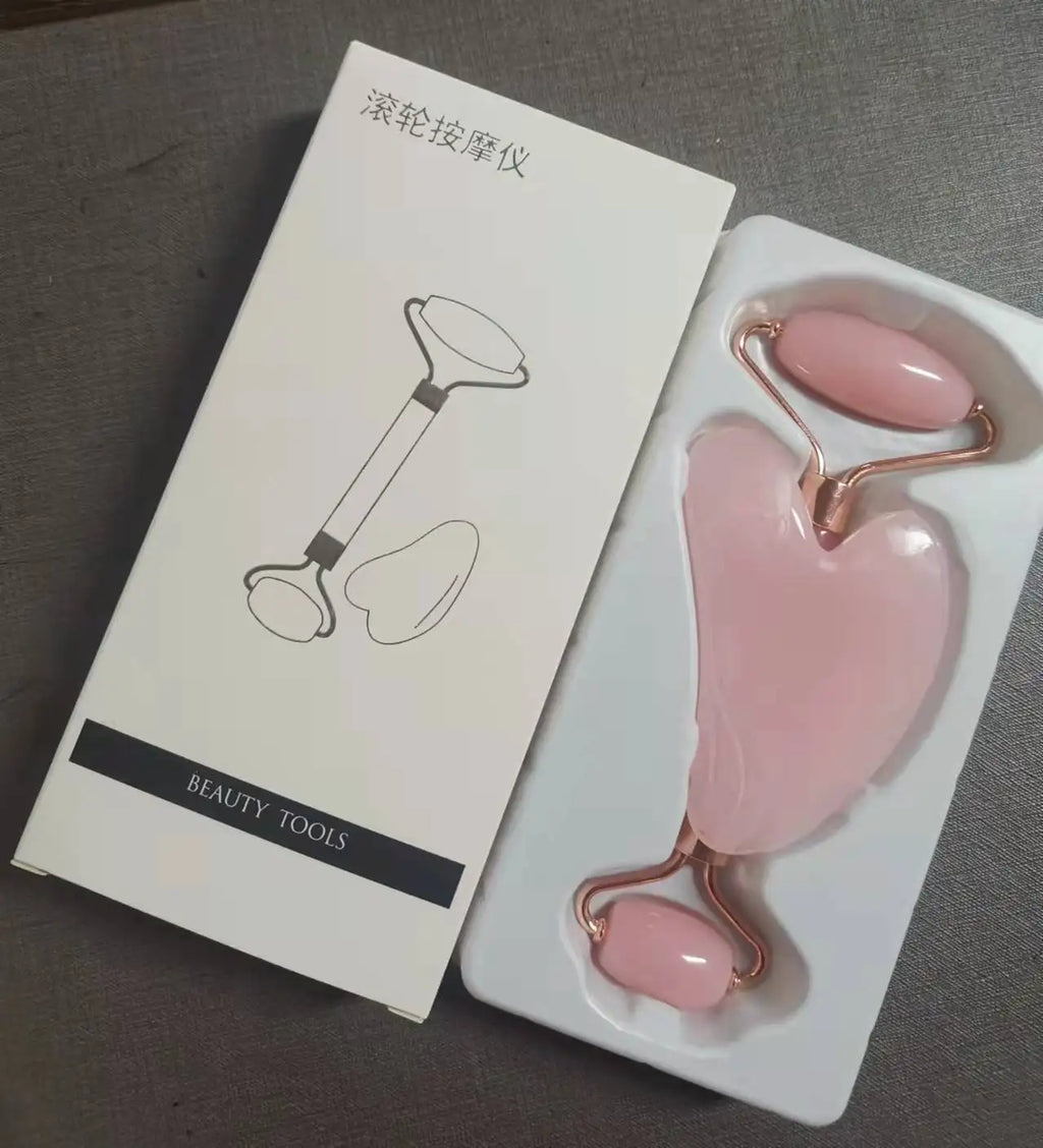 Gua Sha & Rouleau en Pierre Naturelle – Rituel Beauté Visage
