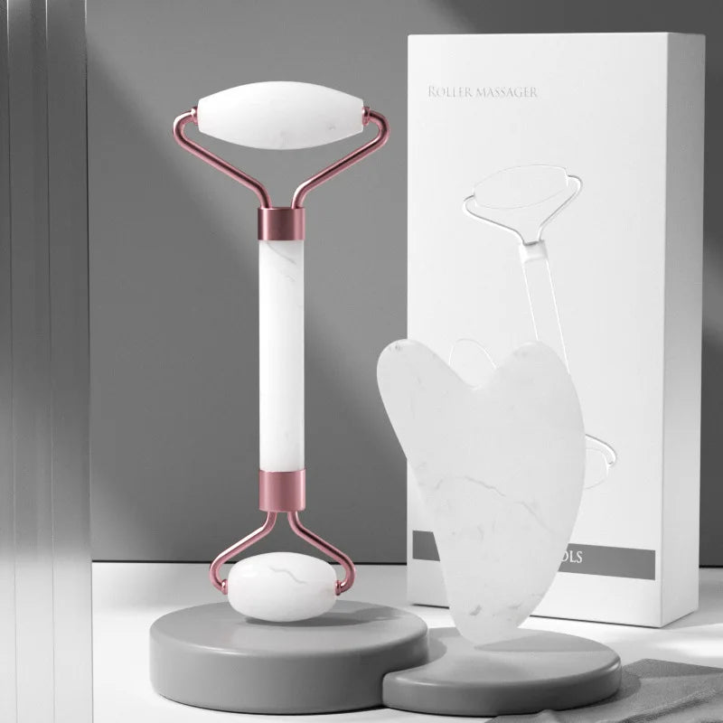 Gua Sha & Rouleau en Pierre Naturelle – Rituel Beauté Visage
