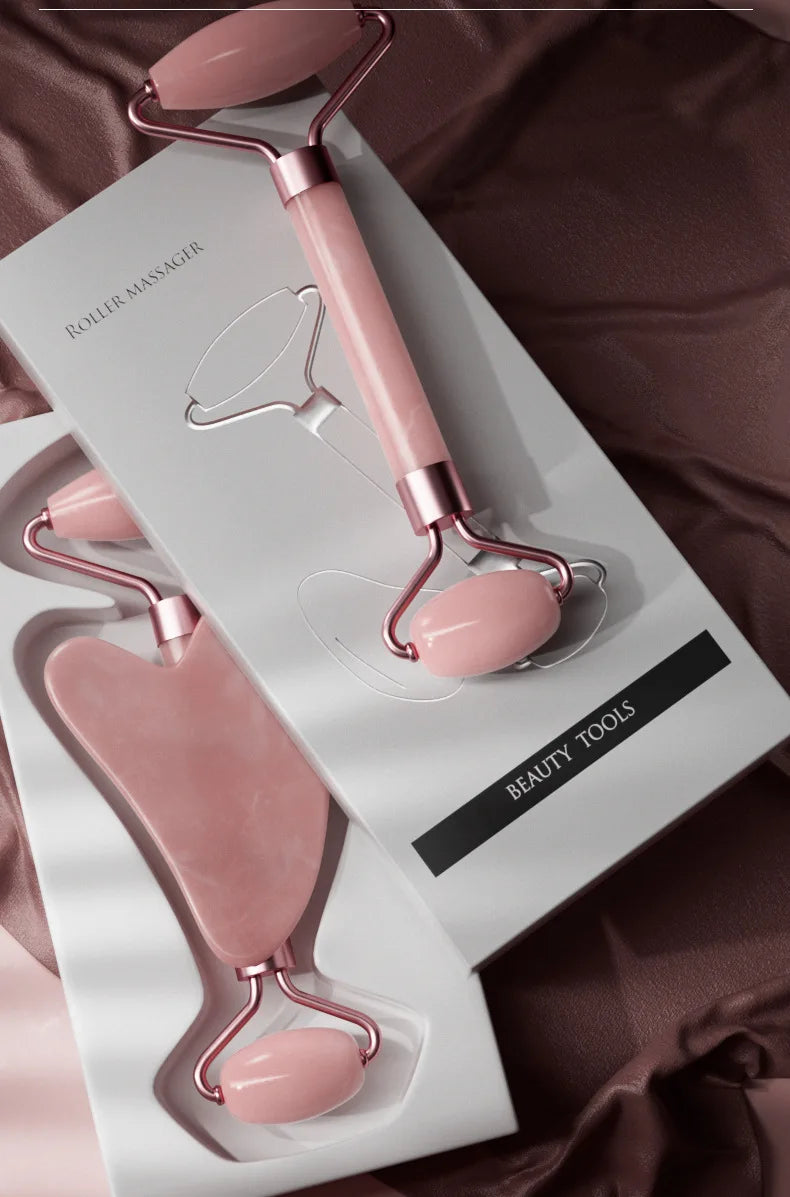Gua Sha & Rouleau en Pierre Naturelle – Rituel Beauté Visage
