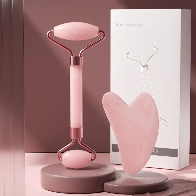 Gua Sha & Rouleau en Pierre Naturelle – Rituel Beauté Visage