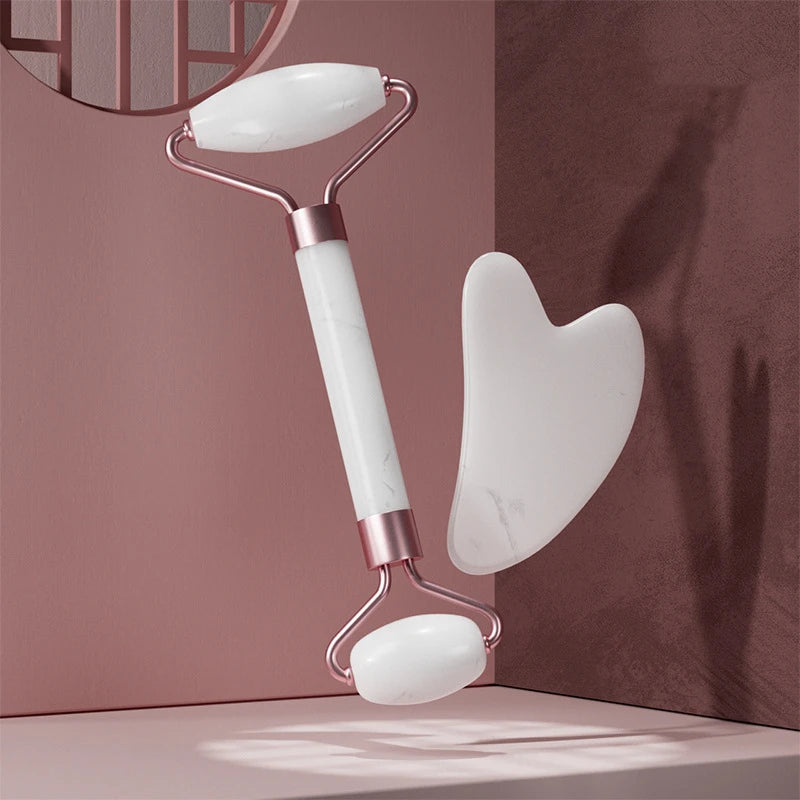 Gua Sha & Rouleau en Pierre Naturelle – Rituel Beauté Visage