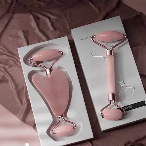 Gua Sha & Rouleau en Pierre Naturelle – Rituel Beauté Visage