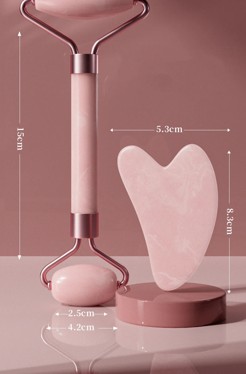 Gua Sha & Rouleau en Pierre Naturelle – Rituel Beauté Visage