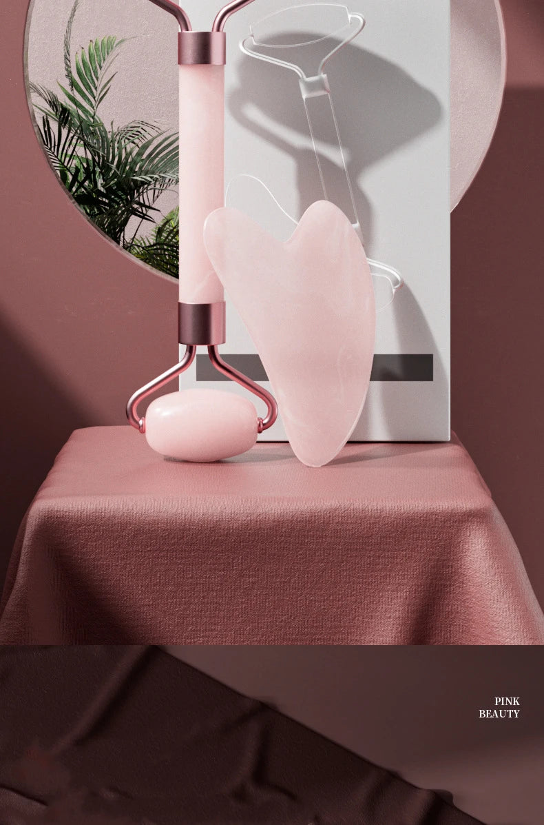 Gua Sha & Rouleau en Pierre Naturelle – Rituel Beauté Visage