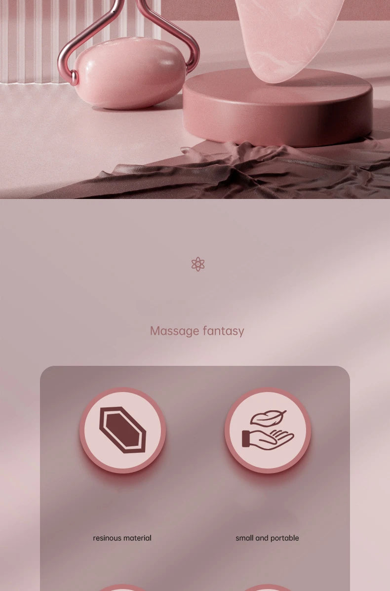Gua Sha & Rouleau en Pierre Naturelle – Rituel Beauté Visage